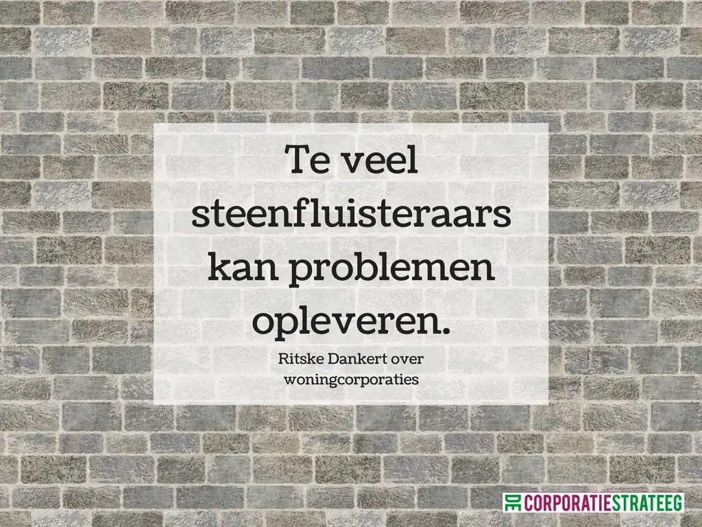 Ben jij een steenfluisteraar? 1 2018 04 04 De Corporatiestrateeg