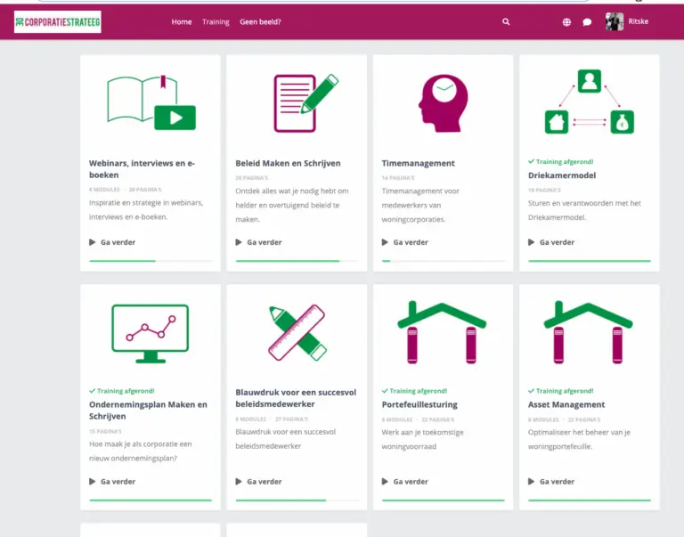online leeromgeving de corporatiestrateeg De Corporatiestrateeg