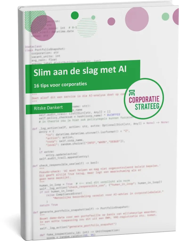eboek slim aan de slag met ai De Corporatiestrateeg